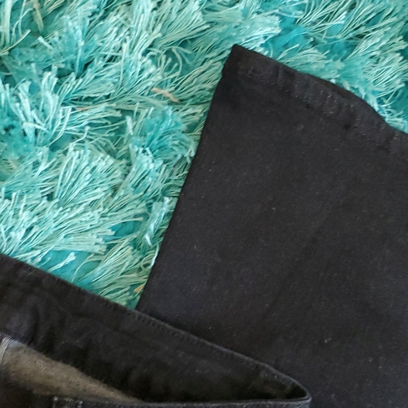 ladies sz 4 black flare tengfu denim jeans nwt - Picture 3 of 5